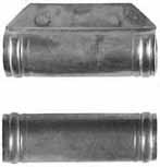 ramrod pipe, iron, forward pipe with lug for pin, deluxe round with ringed ends, for 5/16" ramrod